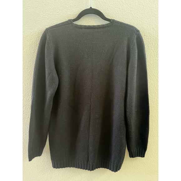 Warner Bros. Tweety Bird Black Wool Blend Sweater Vintage Womens M - Picture 4 of 4